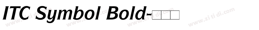 ITC Symbol Bold字体转换